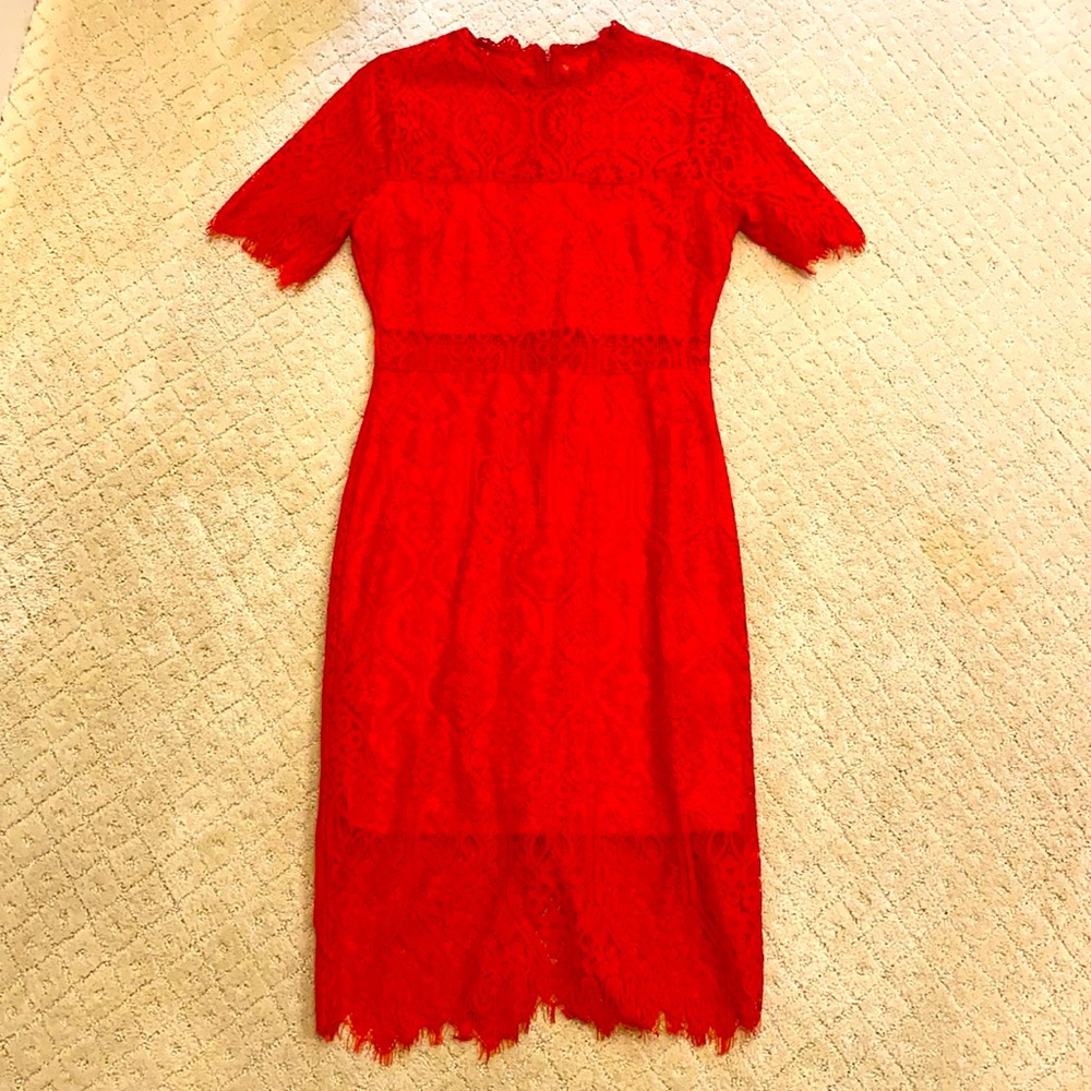 Lulus Red Dress Short Sleeve